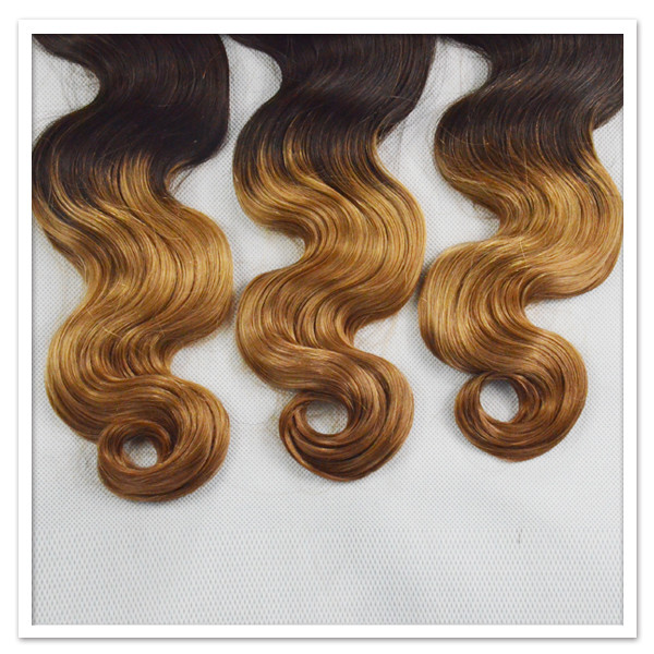 Two tone ombre color body wave hair weave  zj0039